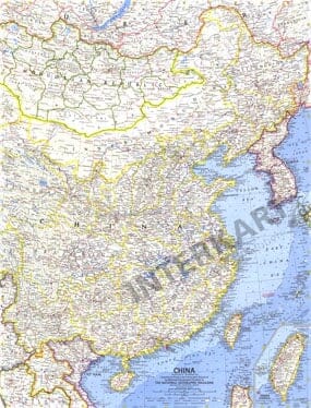 1964 China Map 48 x 63cm