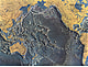 1969 Pacific Ocean Floor Map 63 x 48cm
