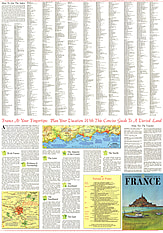 1971 Frankreich Reisekarte Seite 2 58 x 82cm