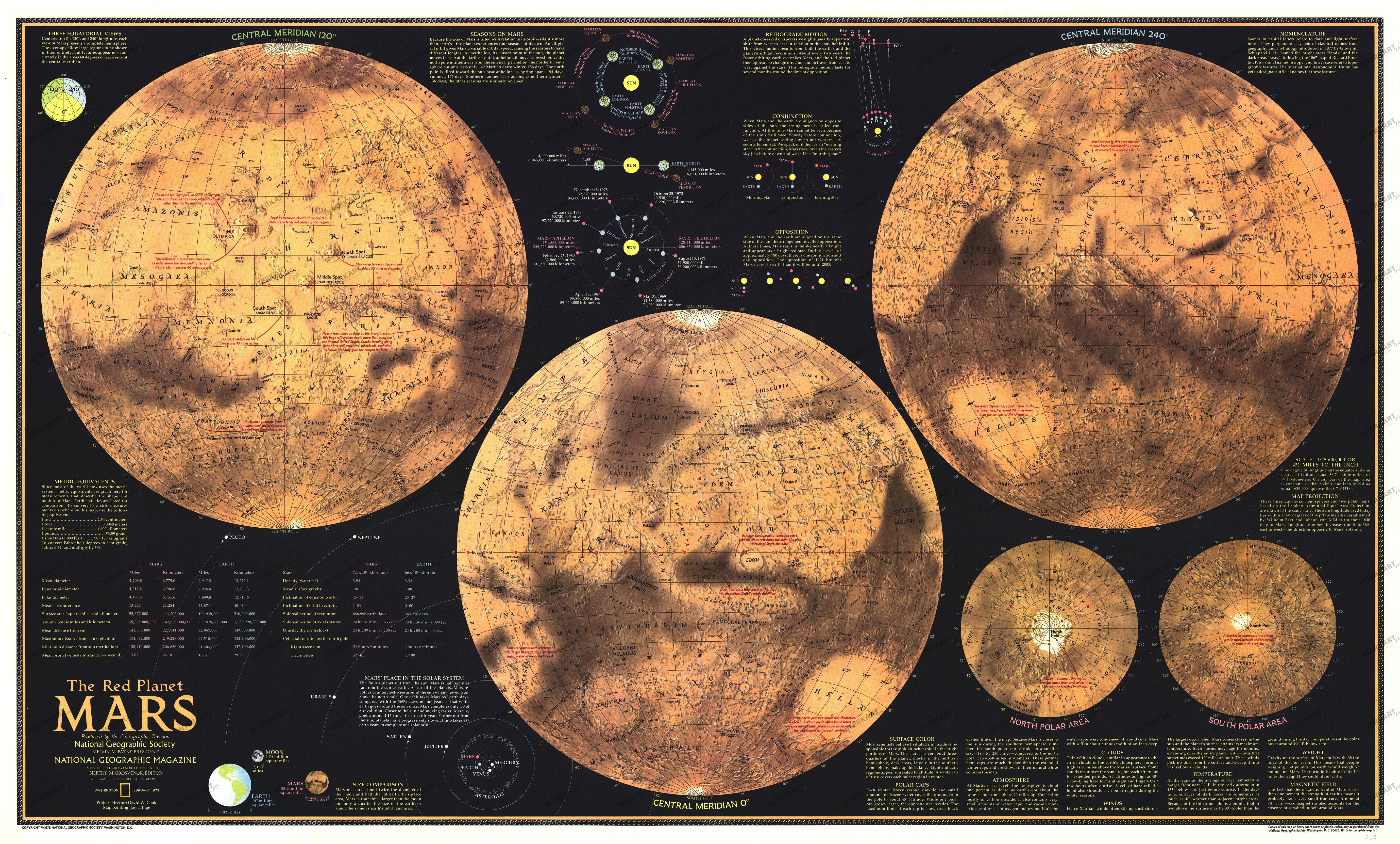 1973 - Mars: The Red Planet 96 x 58cm