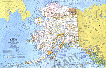 1975 Alaska Karte Seite 1 89 x 57cm