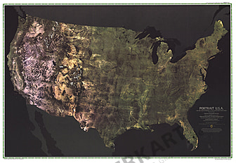 1976 Satellitenbild der USA 108 x 75cm