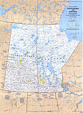 1979 Saskatchewan And Manitoba Canada Map National Geographic
