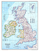 1979 Britiske Øer Kort 57 x 74cm