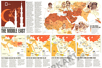 1980 Zwei Jahrhunderte Konflikt im Nahen Osten 52 x 35cm