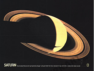 1981 Saturn Karte 57 x 43cm 