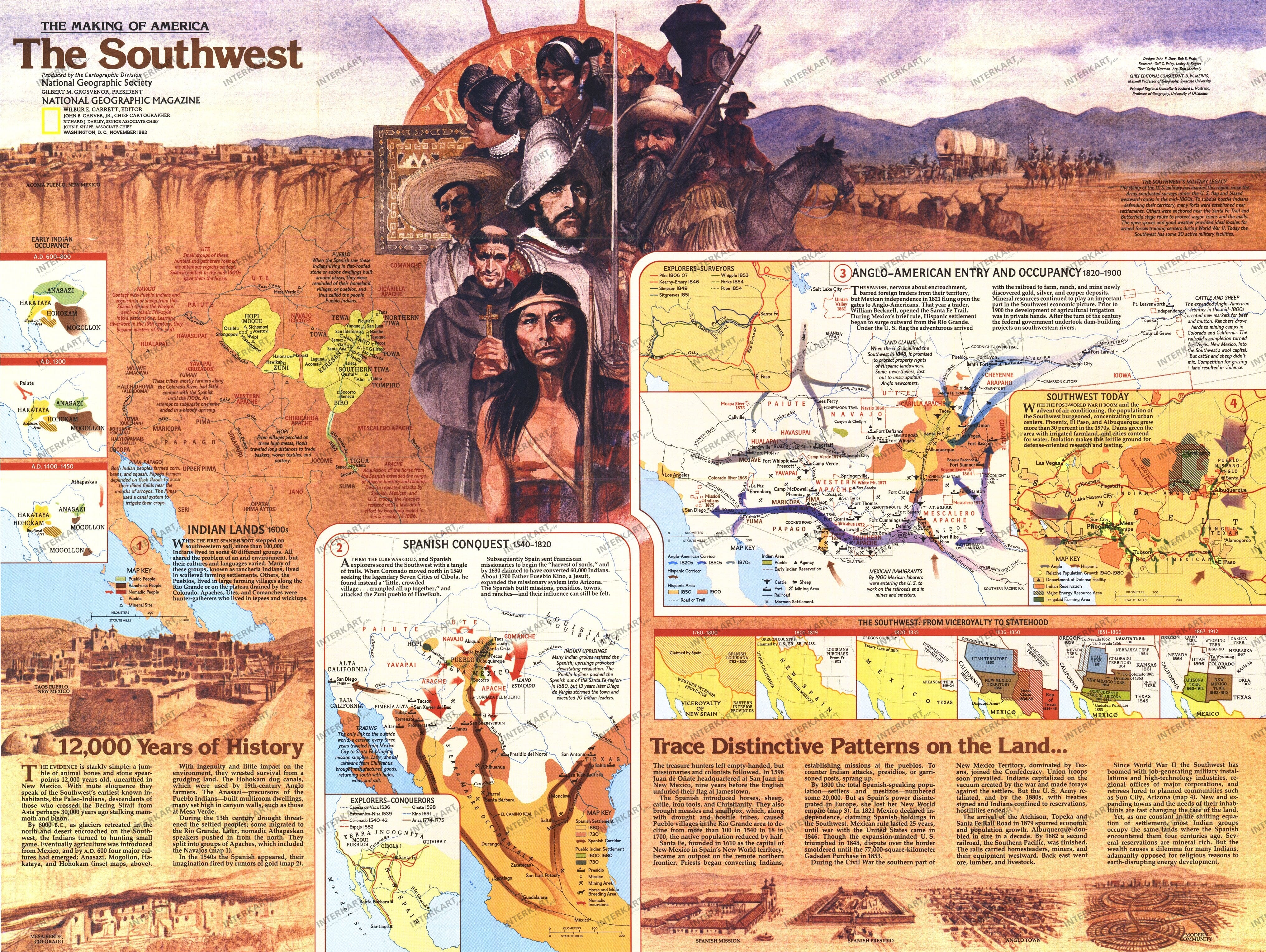 1982 Southwest Map Side 2 from National Geographic