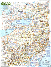 1983 Atlantic Gateways Karte Seite 1 - 52 x 69cm