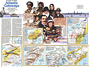 1983 Atlantic Gateways Karte Seite 2 - 69 x 52cm