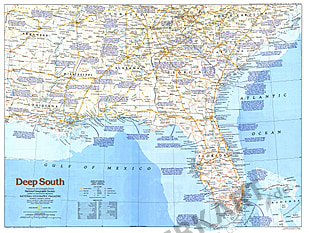 1983 Tiefer Süden Karte Seite 1 - 69 x 51cm