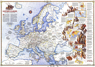 1983 Geschichte Europas - Die wichtigsten Wendepunkte 109 x 76cm