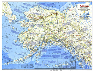  1984 Alaska Karte Seite 1 - 69 x 51cm