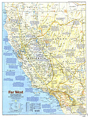 1984 Making Of America, Far West Map National Geographic