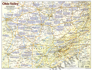 1985 Ohio Valley Map Side 1 National Geographic
