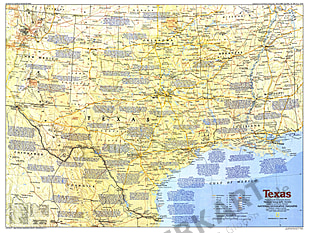 1986 Texas Map Side 1