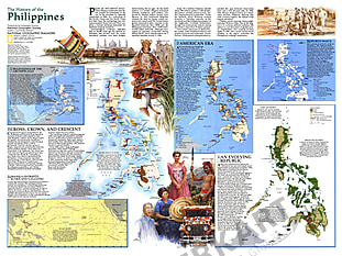 1986 History Of The Philppines Map from National Geographic