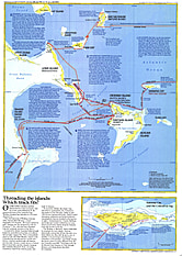 1986 Threading The Islands Map National Geographic