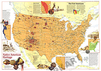 1991 Das Erbe der amerikanischen Ureinwohner 74 x 51cm