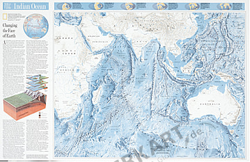 1992 Indian Ocean Map National Geographic