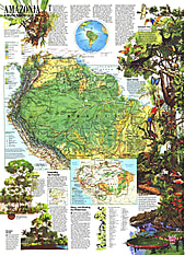 1992 Amazonia, A World Resource At Risk Map National Geographic