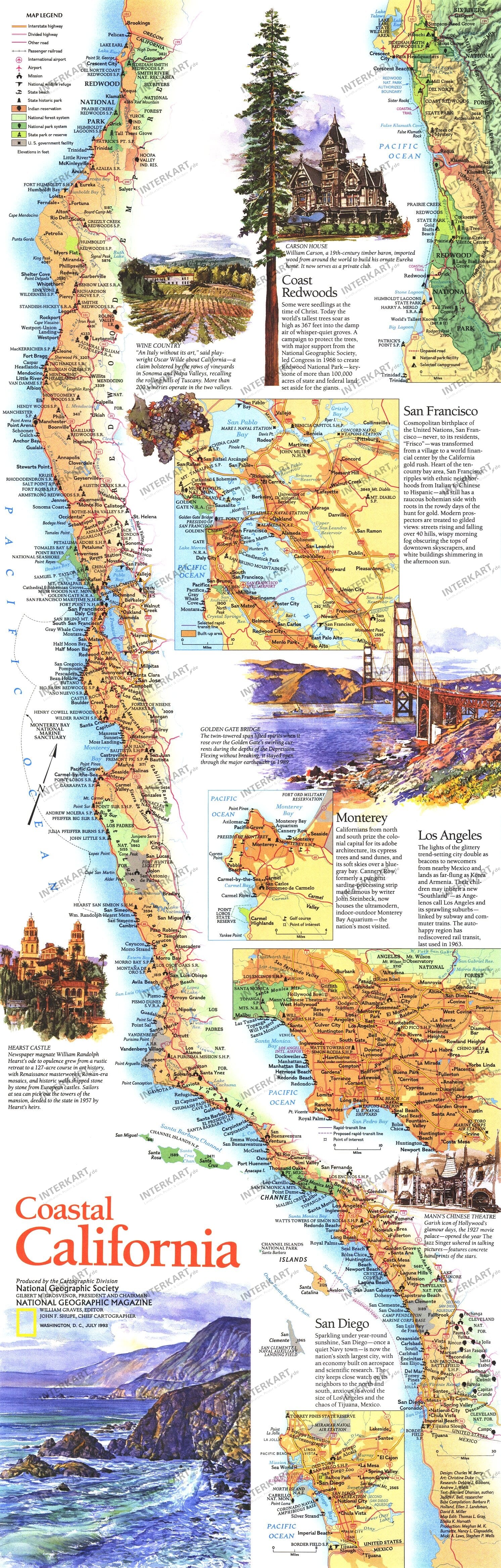 1993 Coastal California from National Geographic