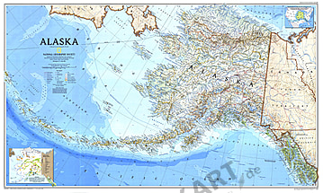 1994 Alaska Map Side 1 National Geographic