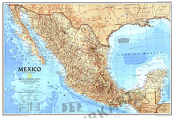 1994 Mexico Map National Geographic