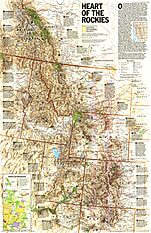 1995 Das Herz der Rocky Mountains 51 x 79cm National Geographic Maps