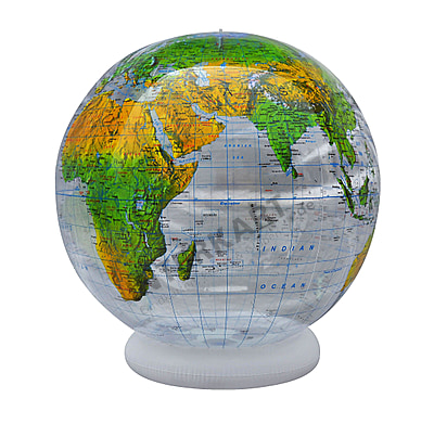 Topografisk oppustelig globus 92cm -