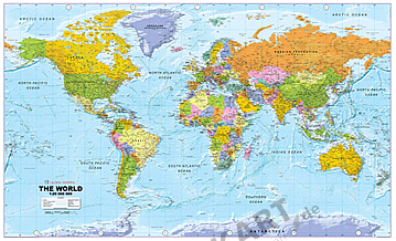 Politische Weltkarte als digitale Datei jetzt online kaufen! XYZ Maps