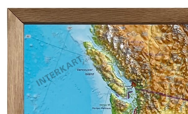 mit Rahmen aus Eiche (Naturfarbe)