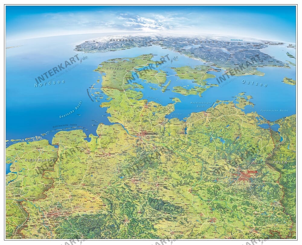 Panorama Landkarten von Deutschland