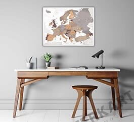 Neue Dekorative Welt- und Europakarte