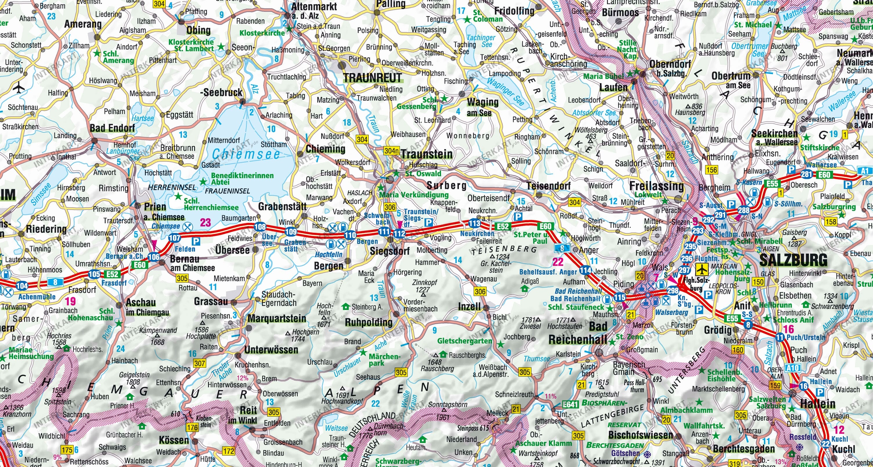 neue Straßenkarten von Deutschland