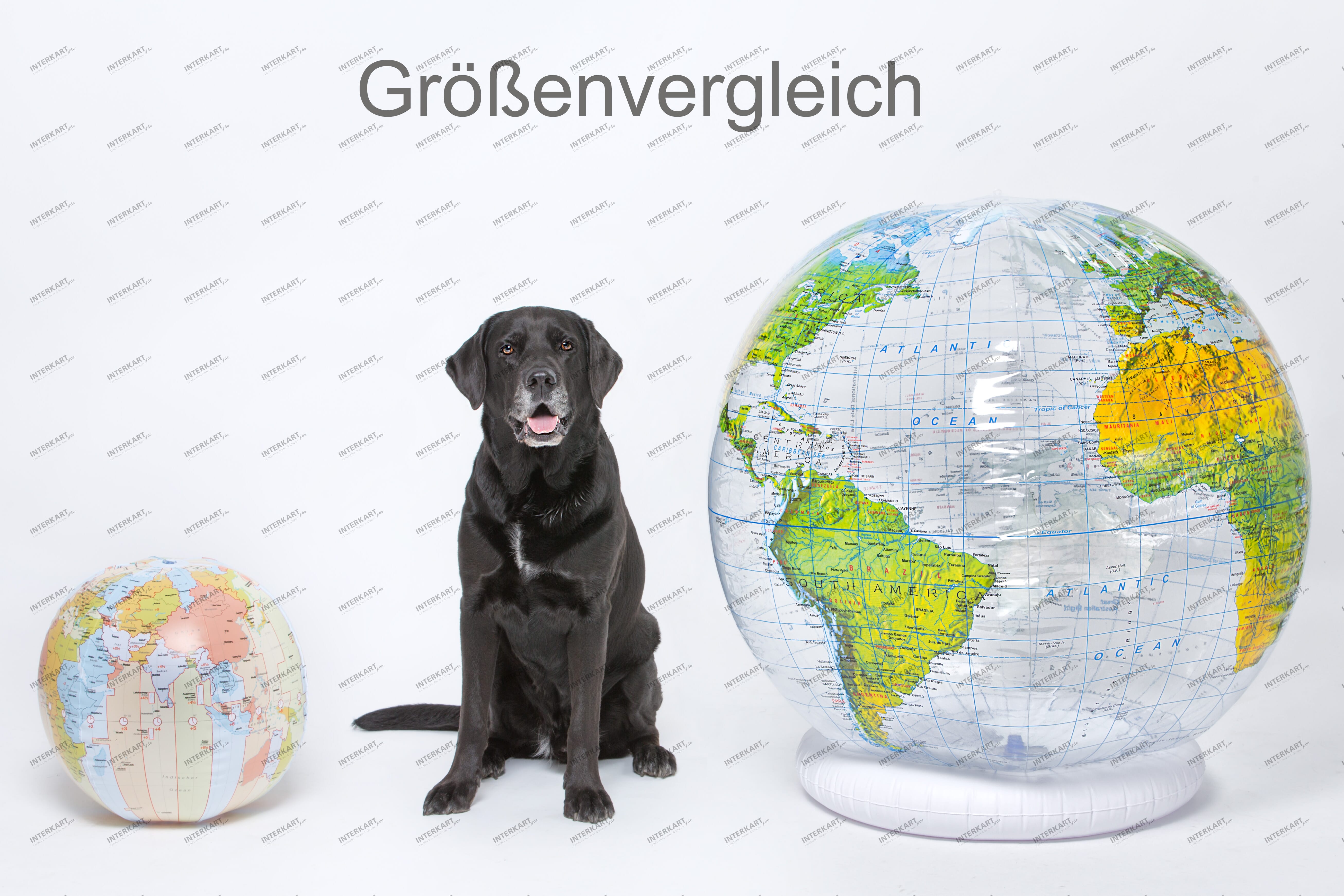 Aufblasbare Globen als Strandball