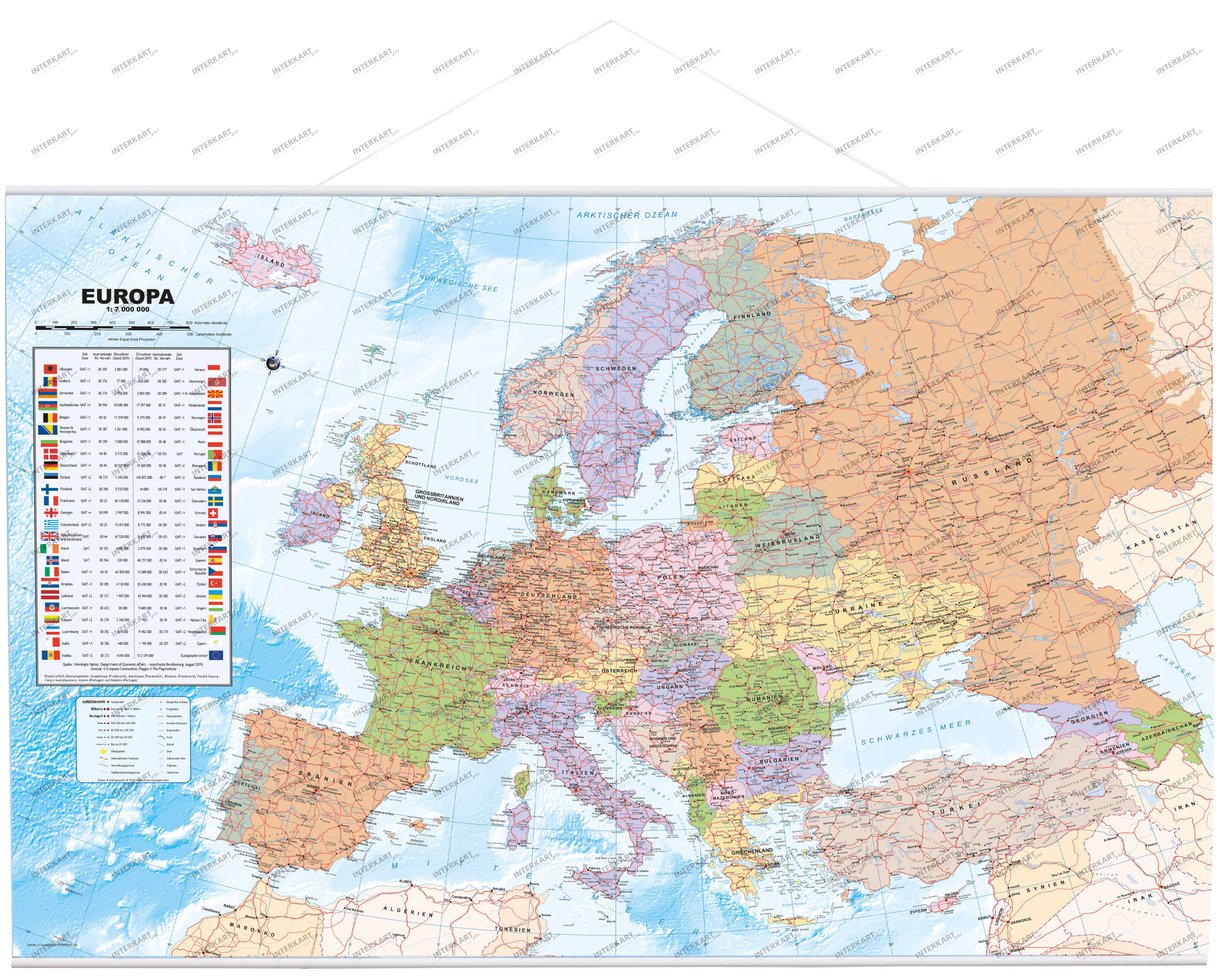 Kleine Welt- und Europakarten