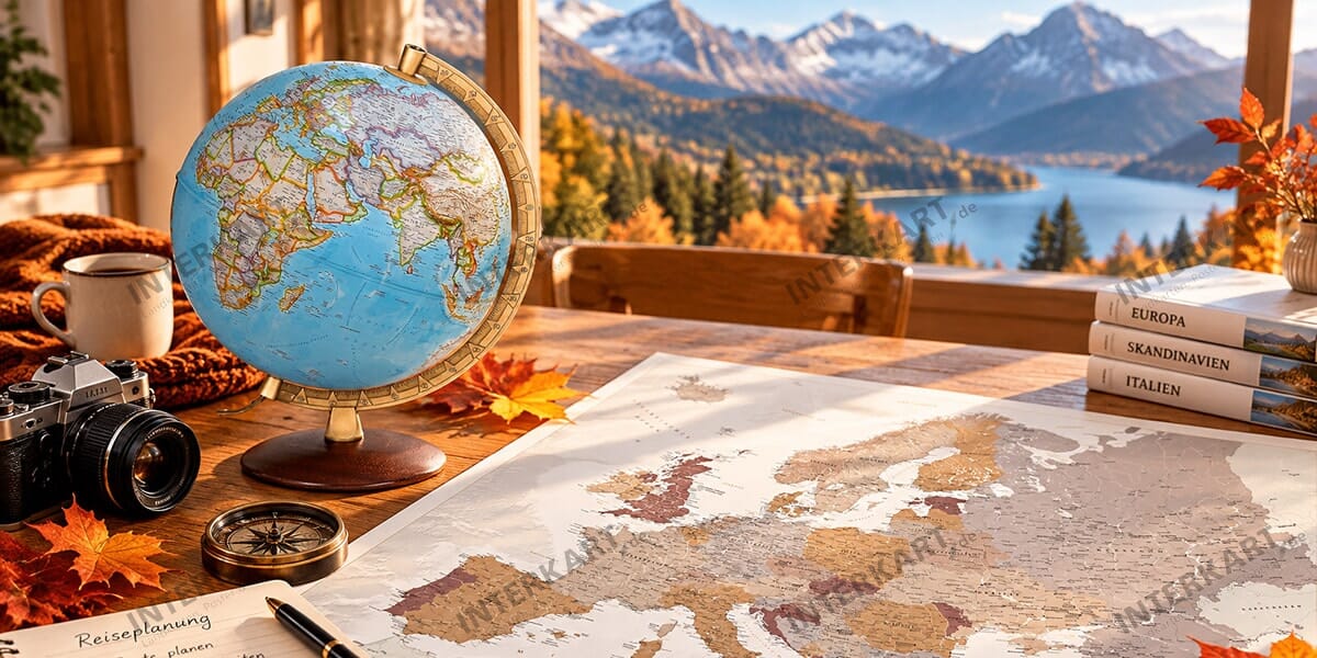 Herbstferien 2026: Reisen planen mit Landkarten und Globen