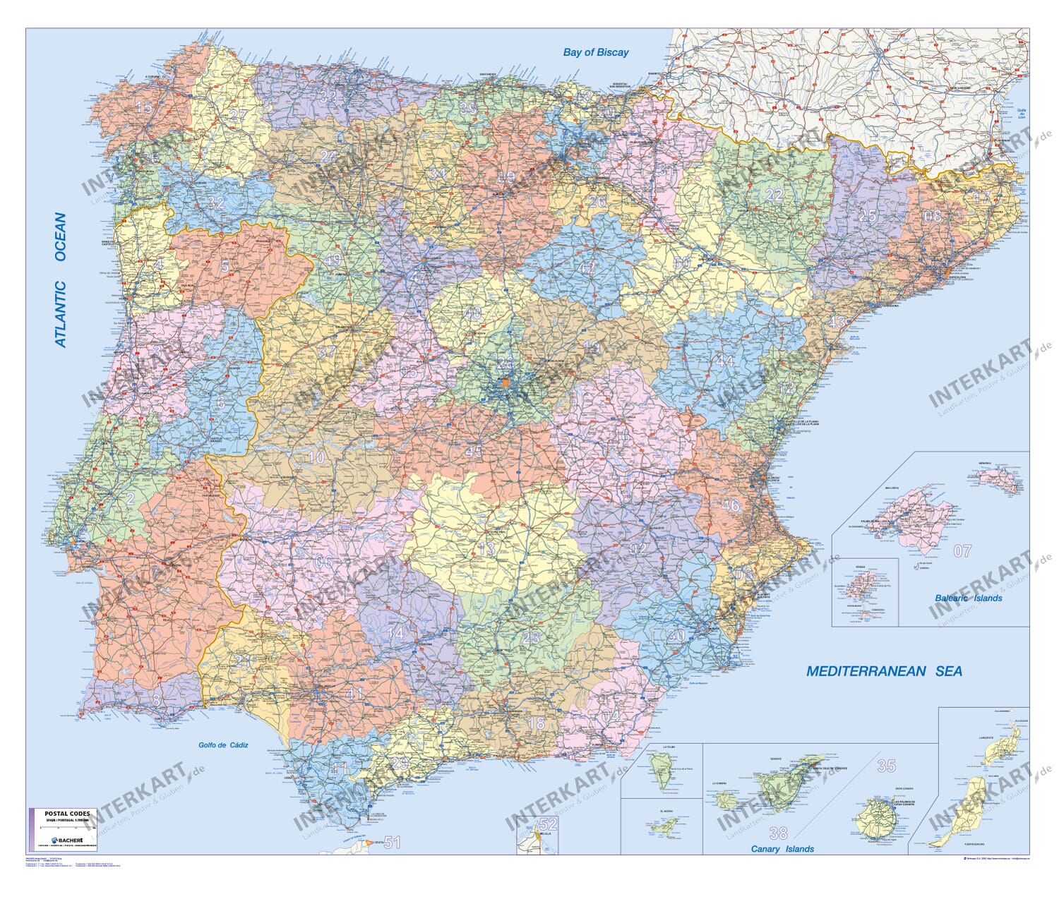 Spanien und Portugal Landkarten