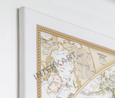 Weltkarten auf Canvas - Keilrahmen