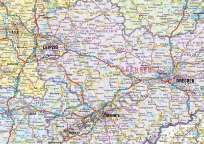 aktuelle Straßenkarten Deutschland als Poster