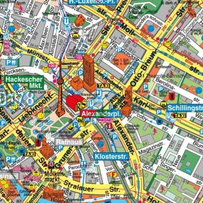 Stadtplan Berlin und Hamburg als Poster