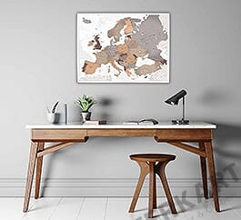 Neue Dekorative Welt- und Europakarte