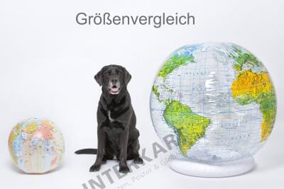 Aufblasbare Globen als Strandball