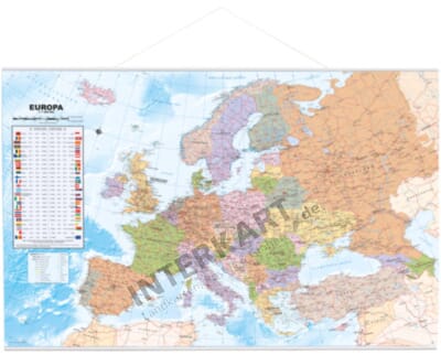 Kleine Welt- und Europakarten