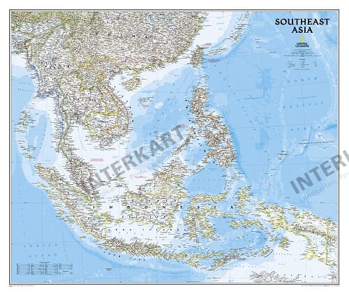 Südost Asien Landkarte mit China