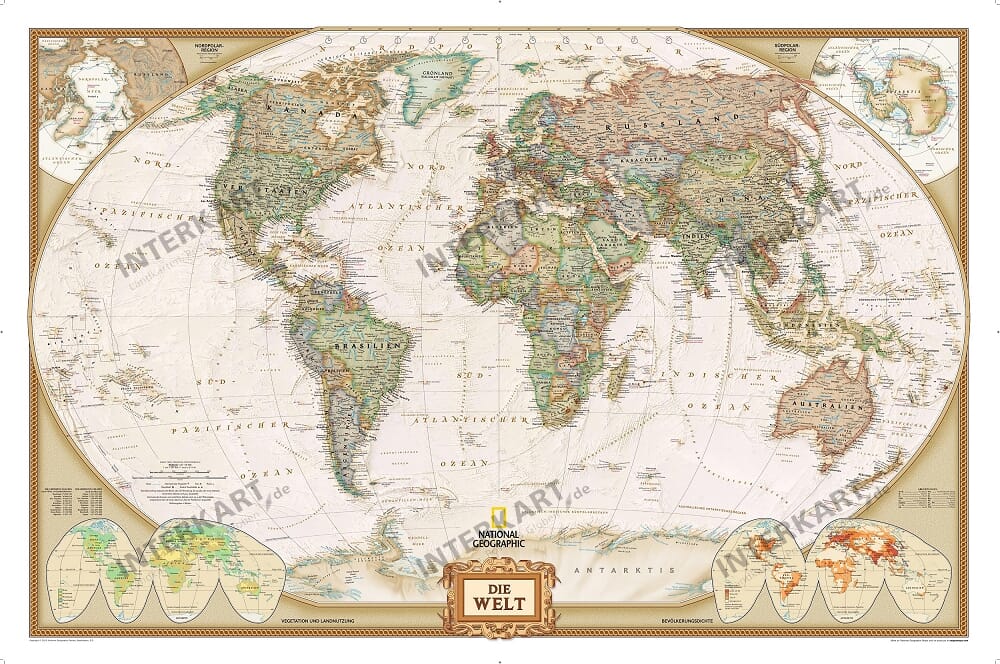 deutsche Executive Weltkarte von National Geographic